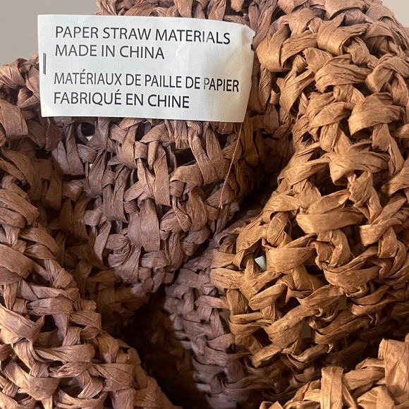 EXPRESSIONS NYC Paper Straw Tote Bag Woven Purse Pink New With Tags Handbag - Picture 5 of 11